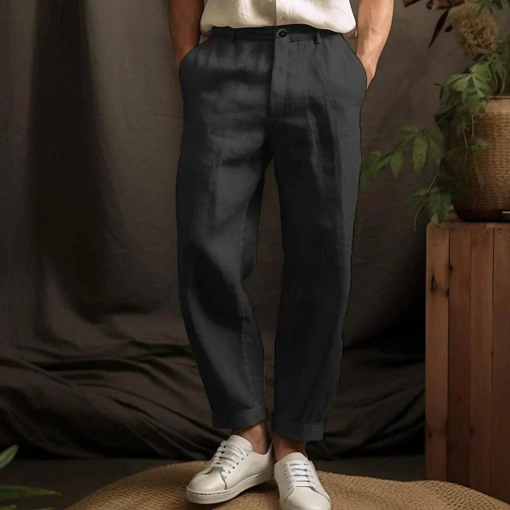 Raul Pleated Linen Trousers_3