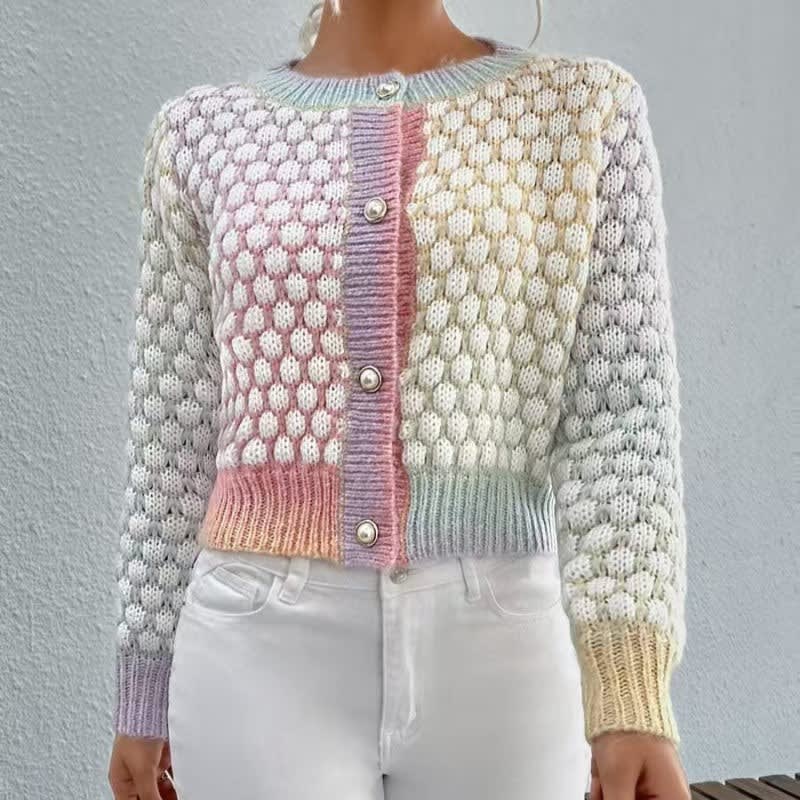 Delaney Bubble Knit Color Block Cardigan_3