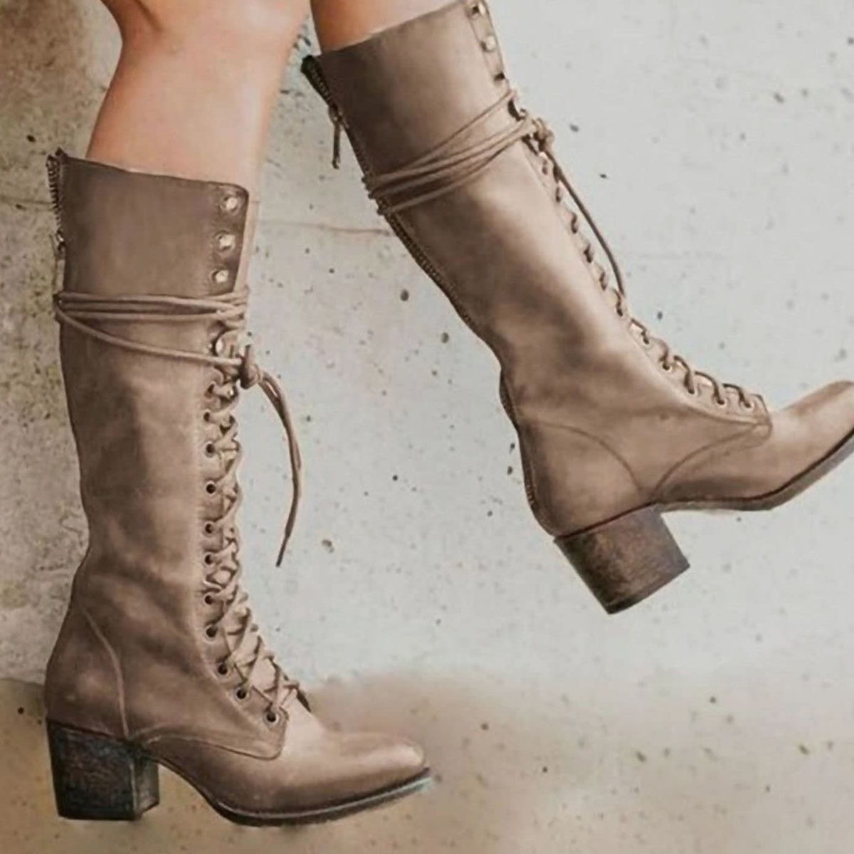 Emily Faux Leather Lace-Up Knee High Boots_5