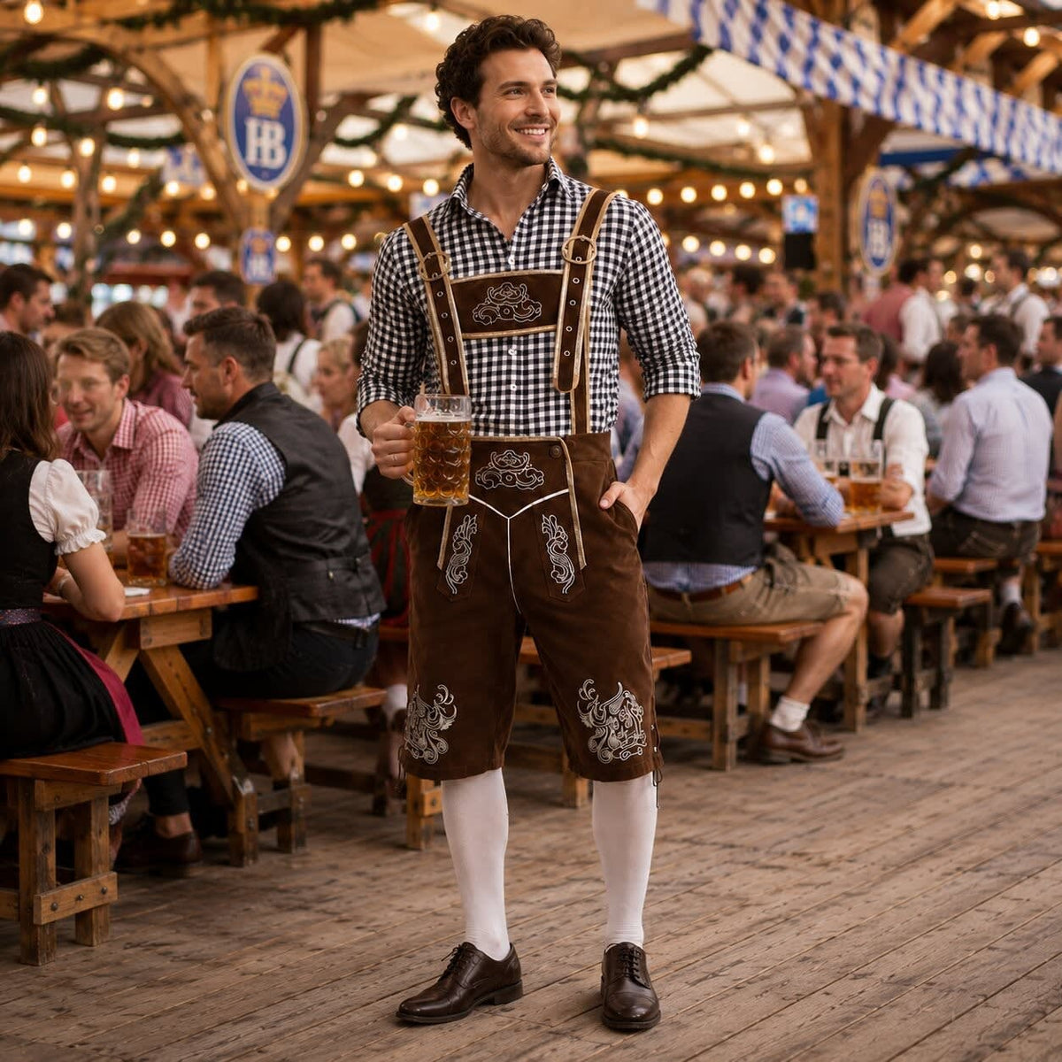 Alonzo Three Piece Oktoberfest Lederhosen Shorts Set_6