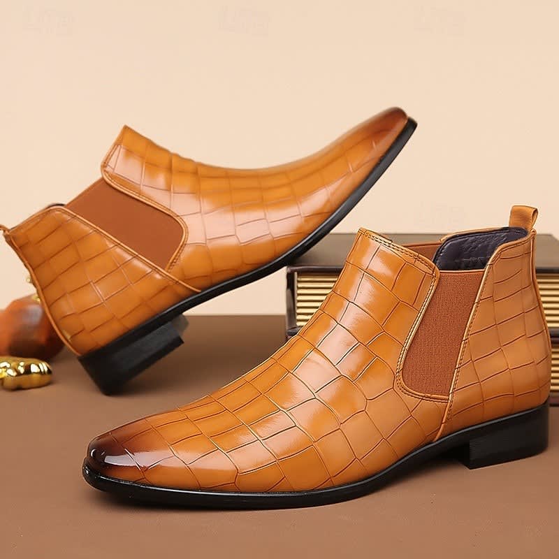 Elliott Croc Texture Chelsea Boots_2