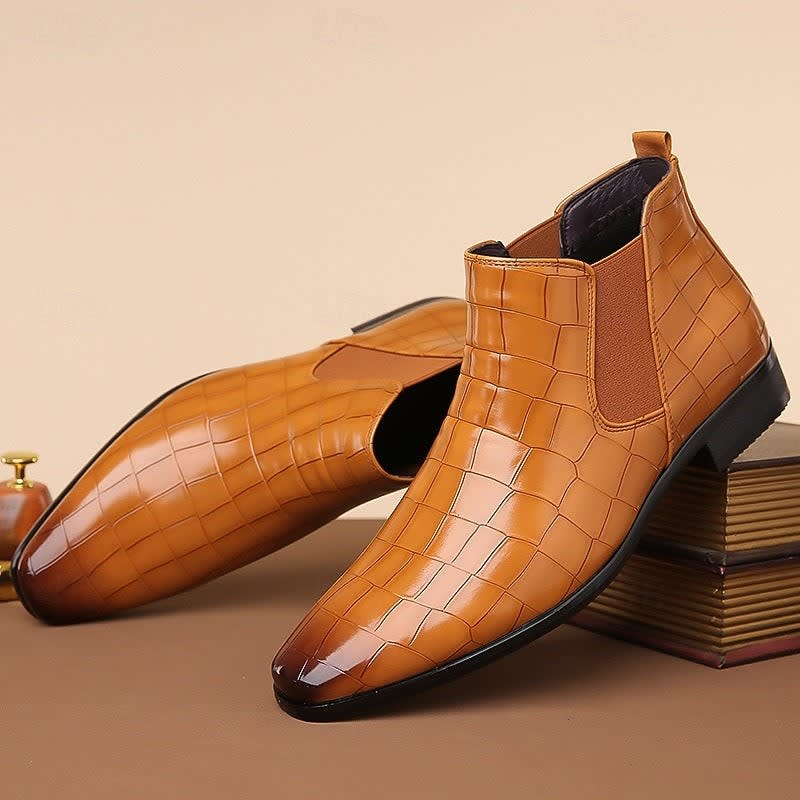 Elliott Croc Texture Chelsea Boots_4