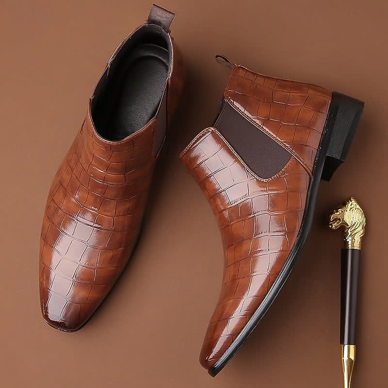 Elliott Croc Texture Chelsea Boots_8