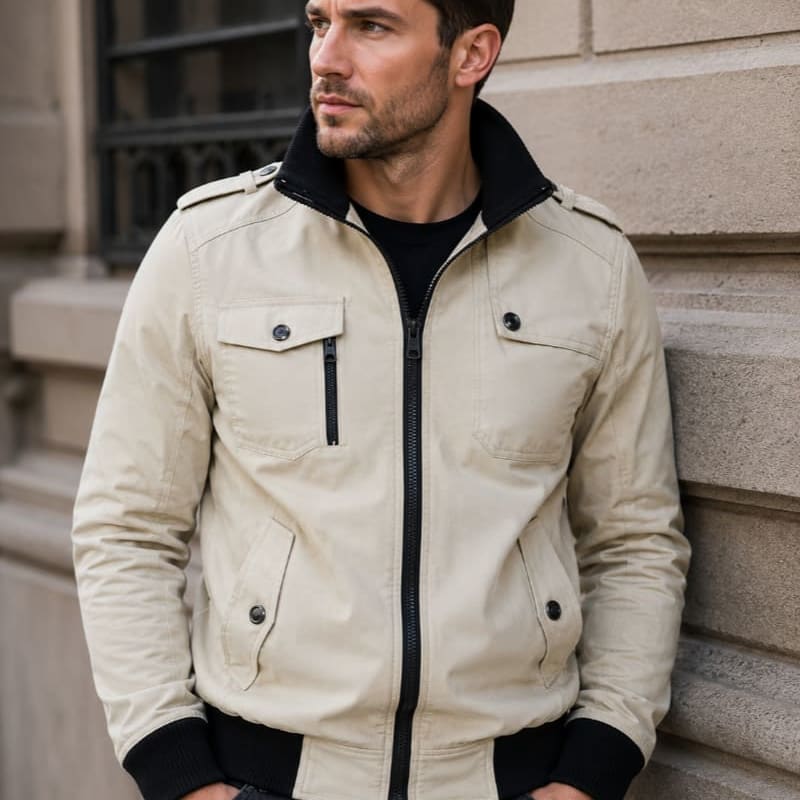 Holden Cotton Stand Collar Utility Jacket_1