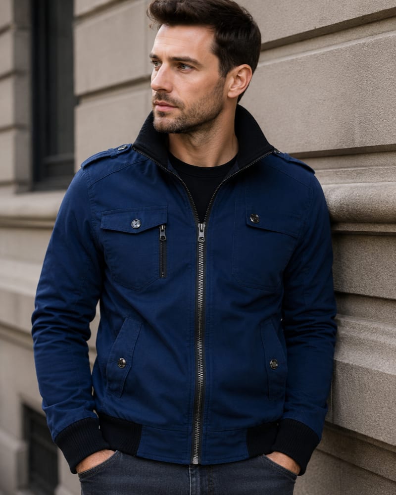 Holden Cotton Stand Collar Utility Jacket_3
