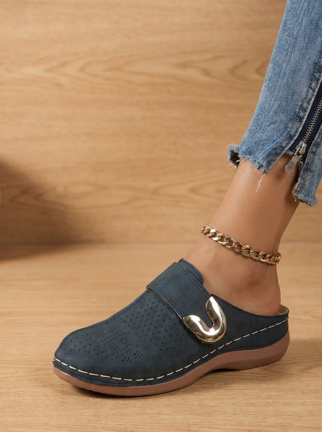 Heidi Cushioned Rocker Sole Orthopedic Clogs_2