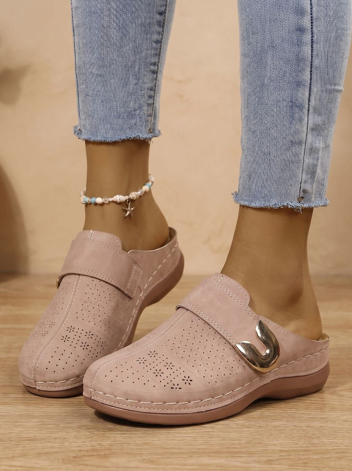 Heidi Cushioned Rocker Sole Orthopedic Clogs_4
