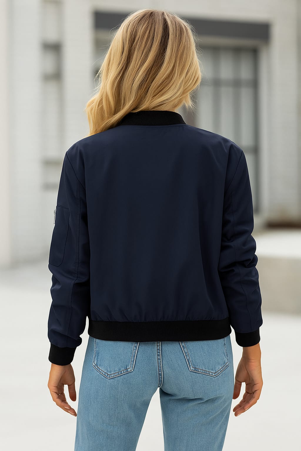 Marcelline Lightweight Zip Up Bomber Jacket_2
