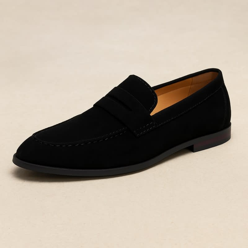 Albert Suede Penny Loafers_1