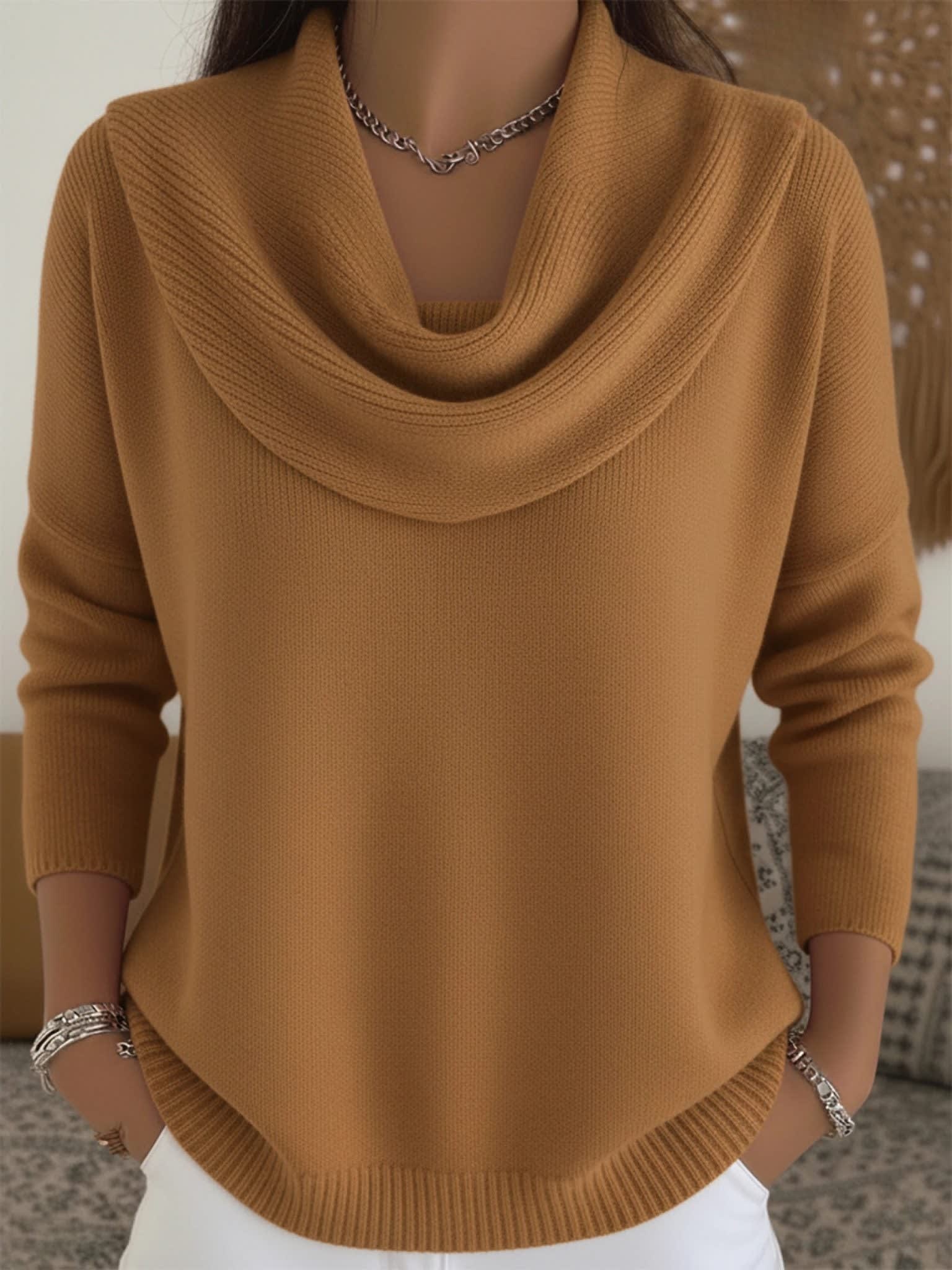 Phaedra Cowl Neck Knit Sweater_2
