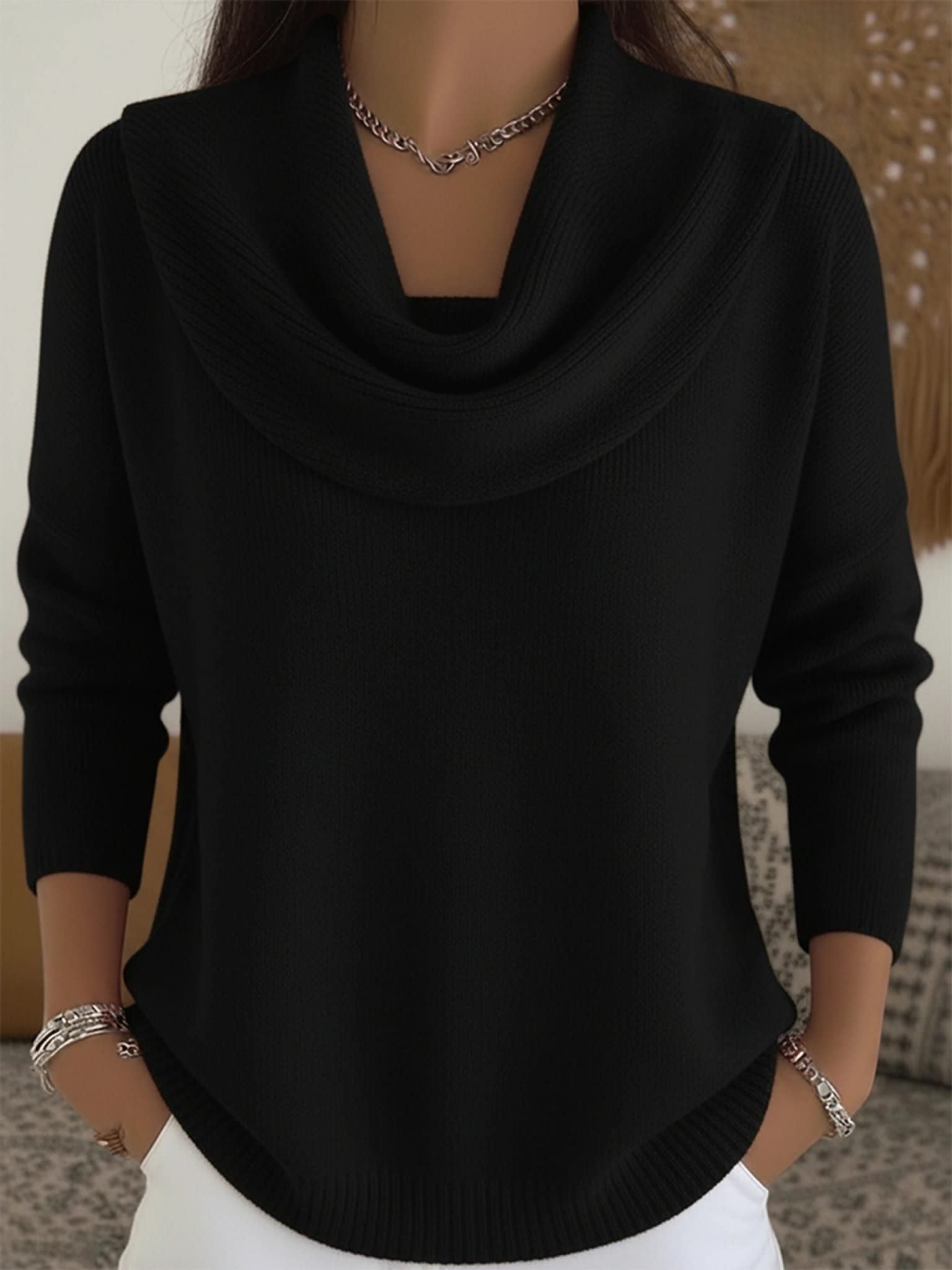 Phaedra Cowl Neck Knit Sweater_5