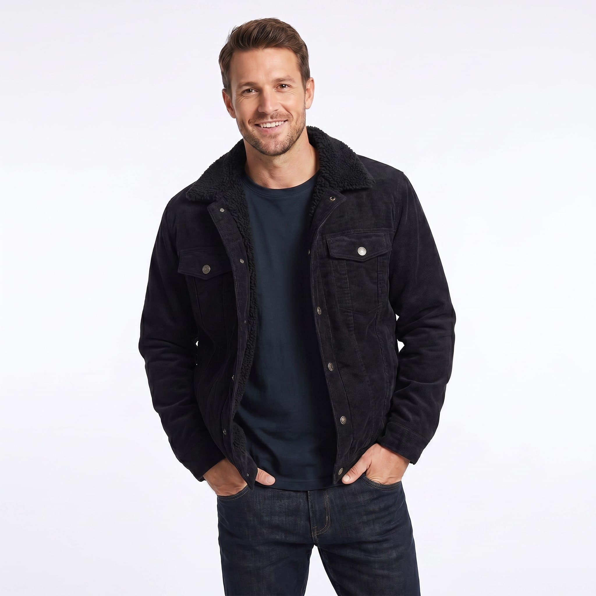 Ellis Sherpa Lined Corduroy Jacket_2