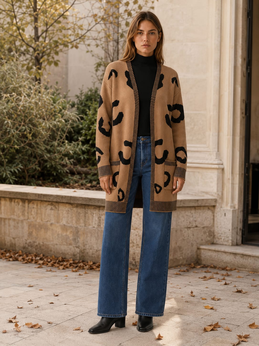 Amara Leopard Print Duster Knit Cardigan_5