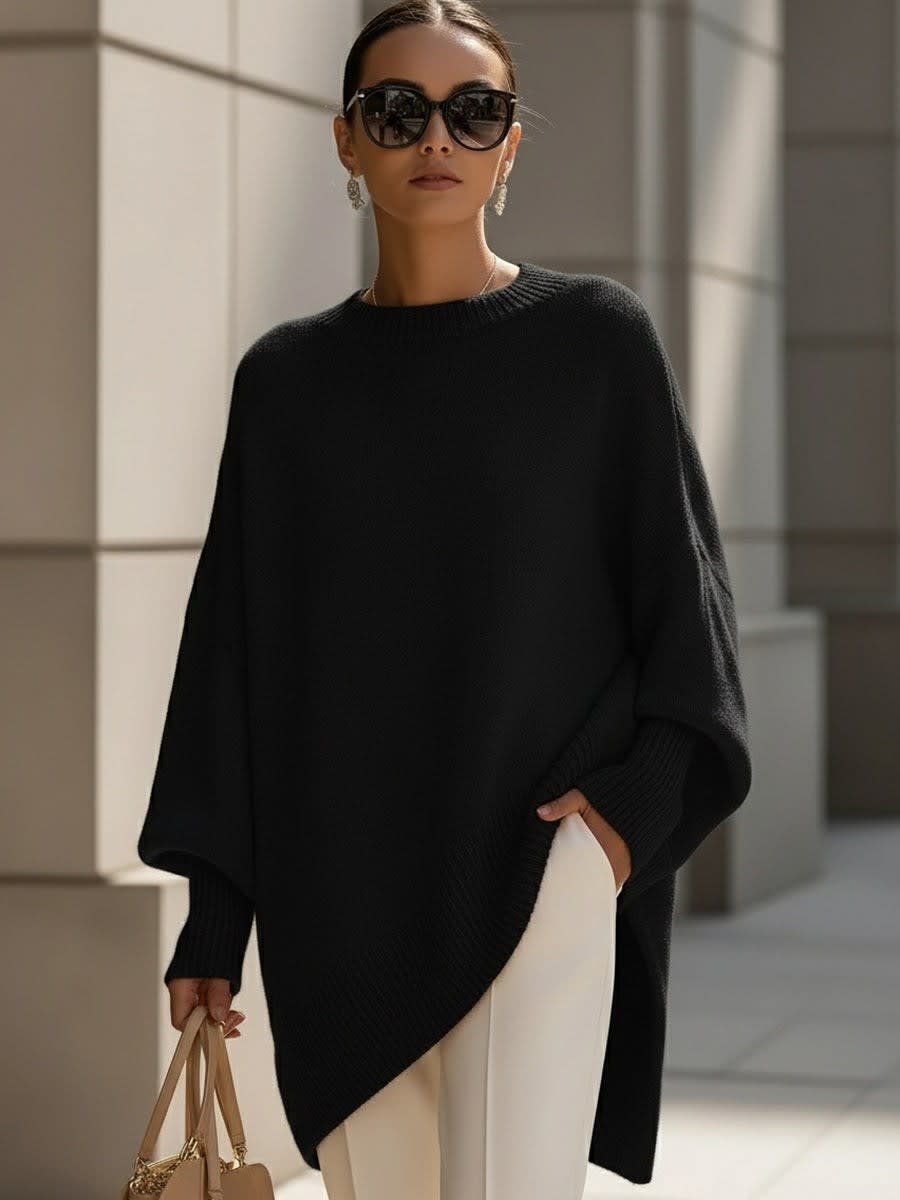 Haisley Oversized Draped Knit Sweater_6