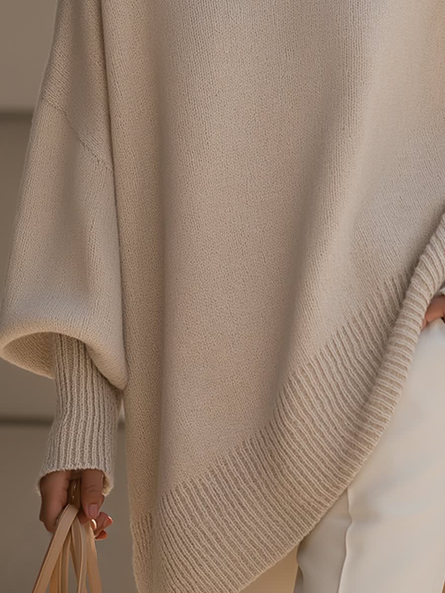 Haisley Oversized Draped Knit Sweater_9