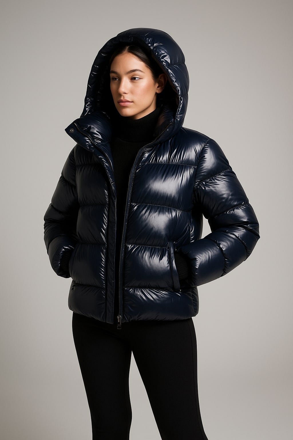 Beverly Glossy Hooded Puffer Jacket_2