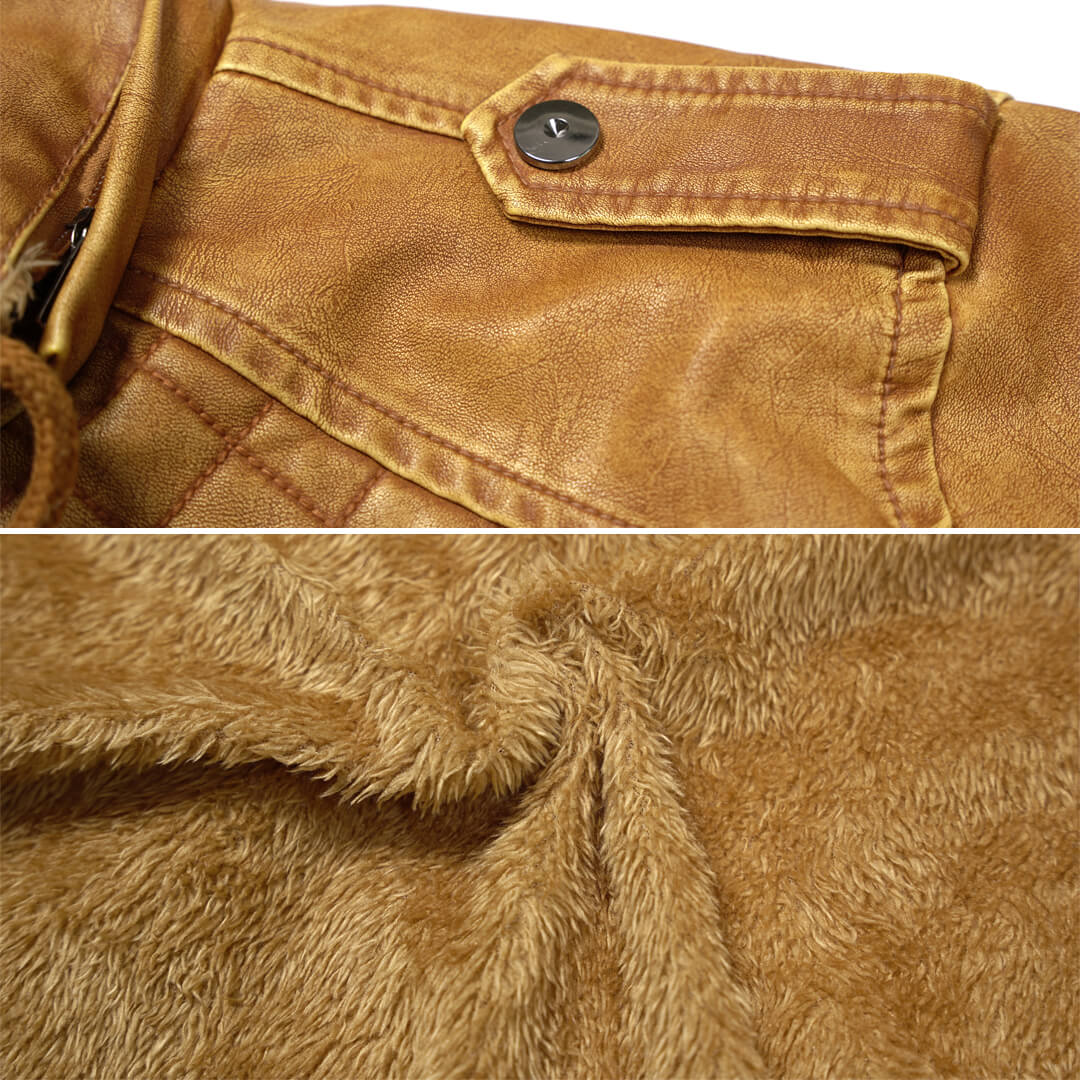 Men's Luxury Hooded Leather Jacket