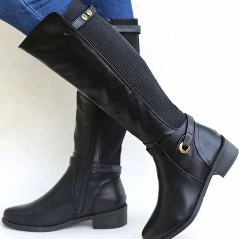 Lily Orthopedic Faux Leather Riding Boots_1