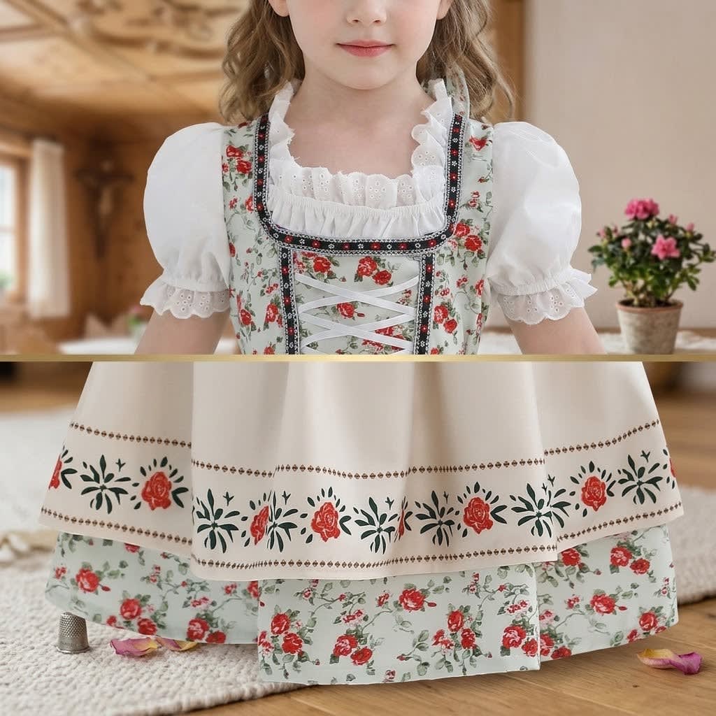 Alayna Girls Floral Oktoberfest Dirndl Dress_7