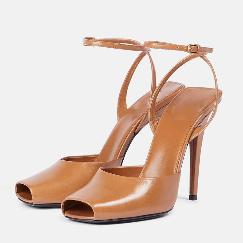 Philomena Peep Toe Slingback Heels_6