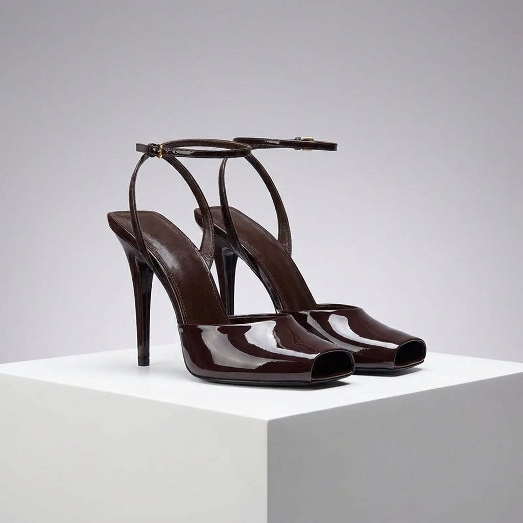 Philomena Peep Toe Slingback Heels_9