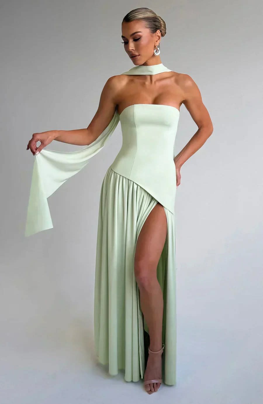 Rhea Halter Neck Wedding Guest Maxi Dress_10