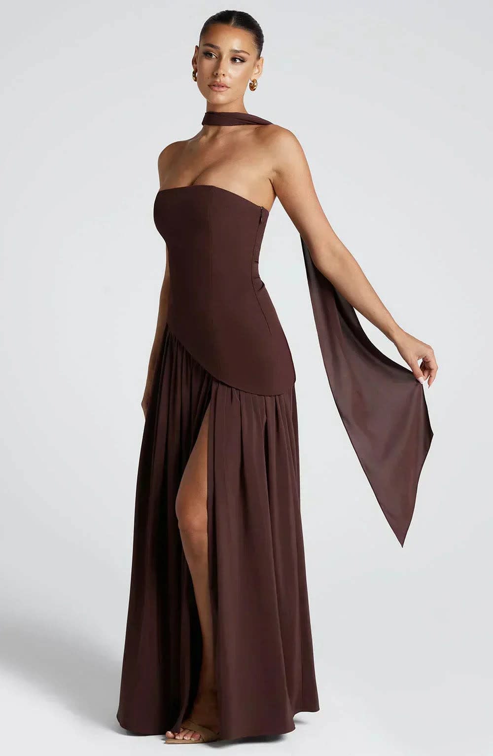 Rhea Halter Neck Wedding Guest Maxi Dress_12