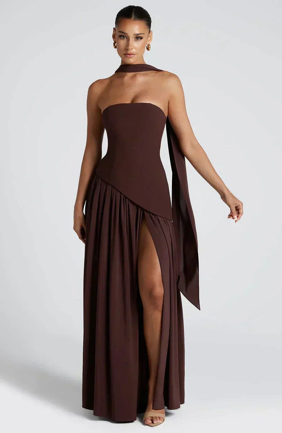 Rhea Halter Neck Wedding Guest Maxi Dress_13