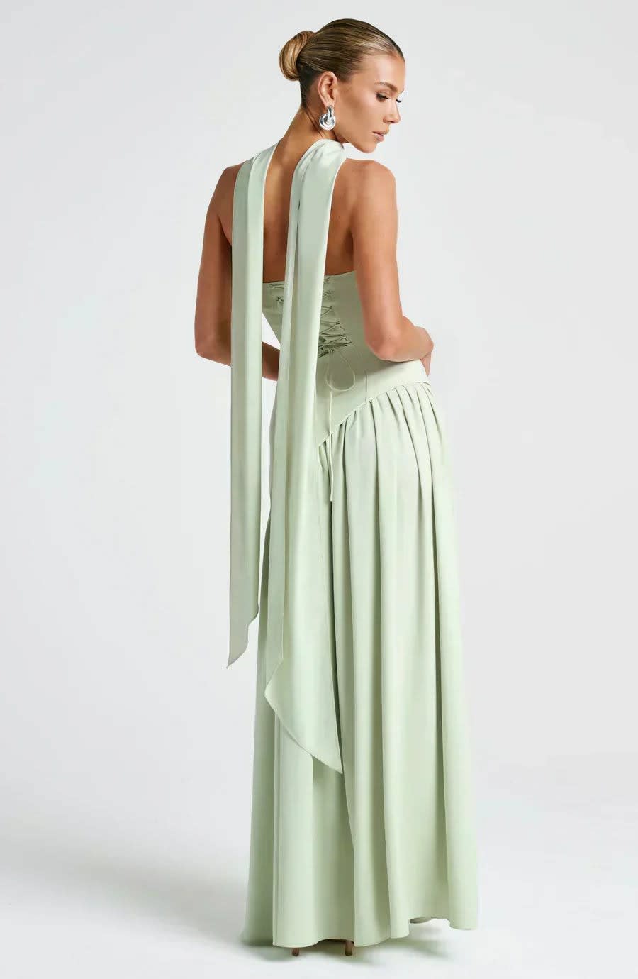 Rhea Halter Neck Wedding Guest Maxi Dress_9