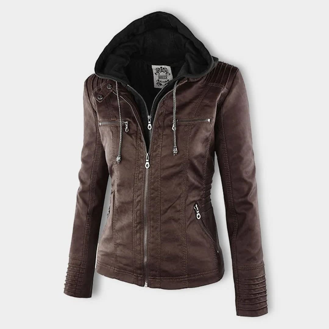 Madison Faux Leather Hooded Jacket_13