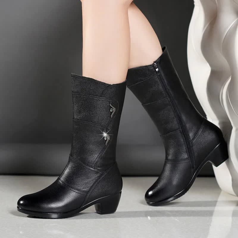 Winona Mid Calf Block Heel Winter Boots_4