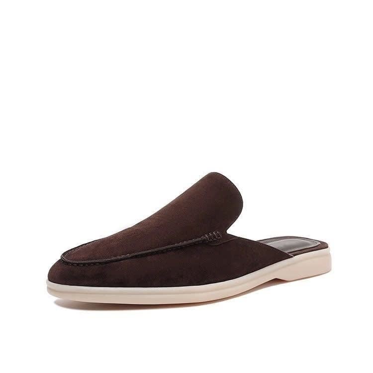 Alejandro Backless Suede Look Loafers_6