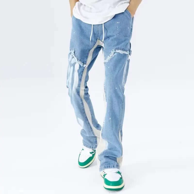 Julian Baggy Distressed Flared Jeans_6