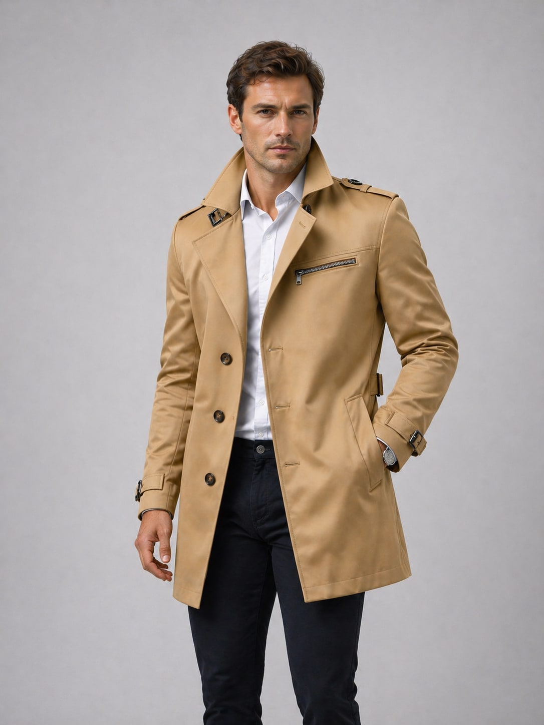 Nathaniel Belted Double Breasted Trench Coat_5