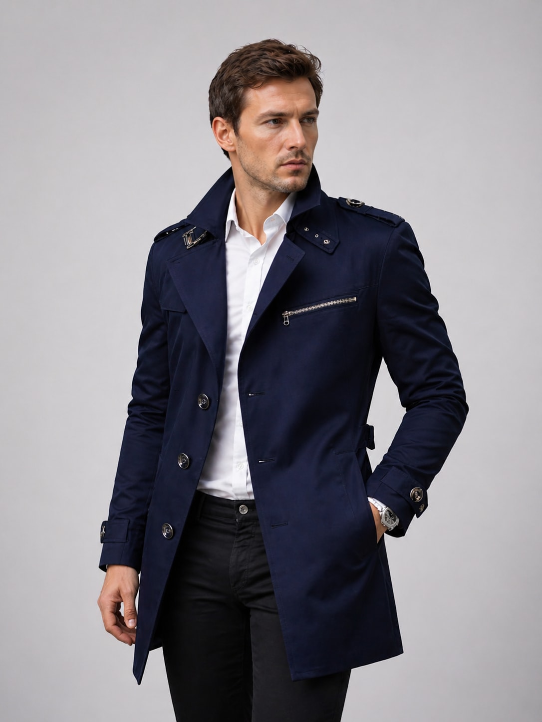 Nathaniel Belted Double Breasted Trench Coat_6