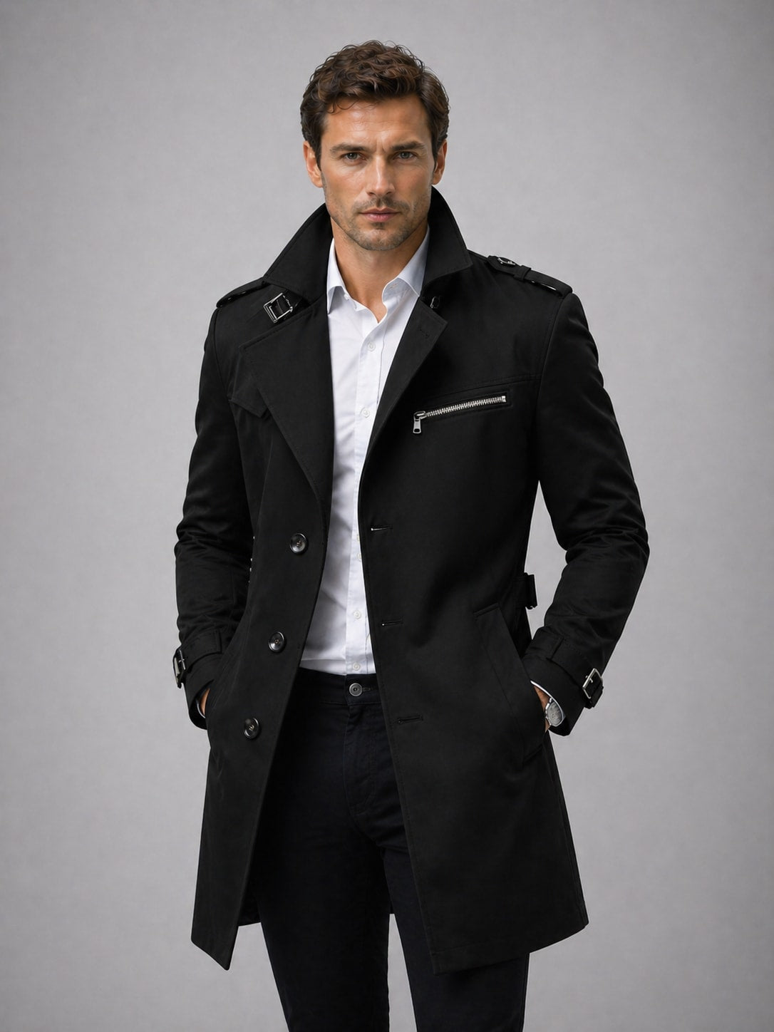 Nathaniel Belted Double Breasted Trench Coat_7