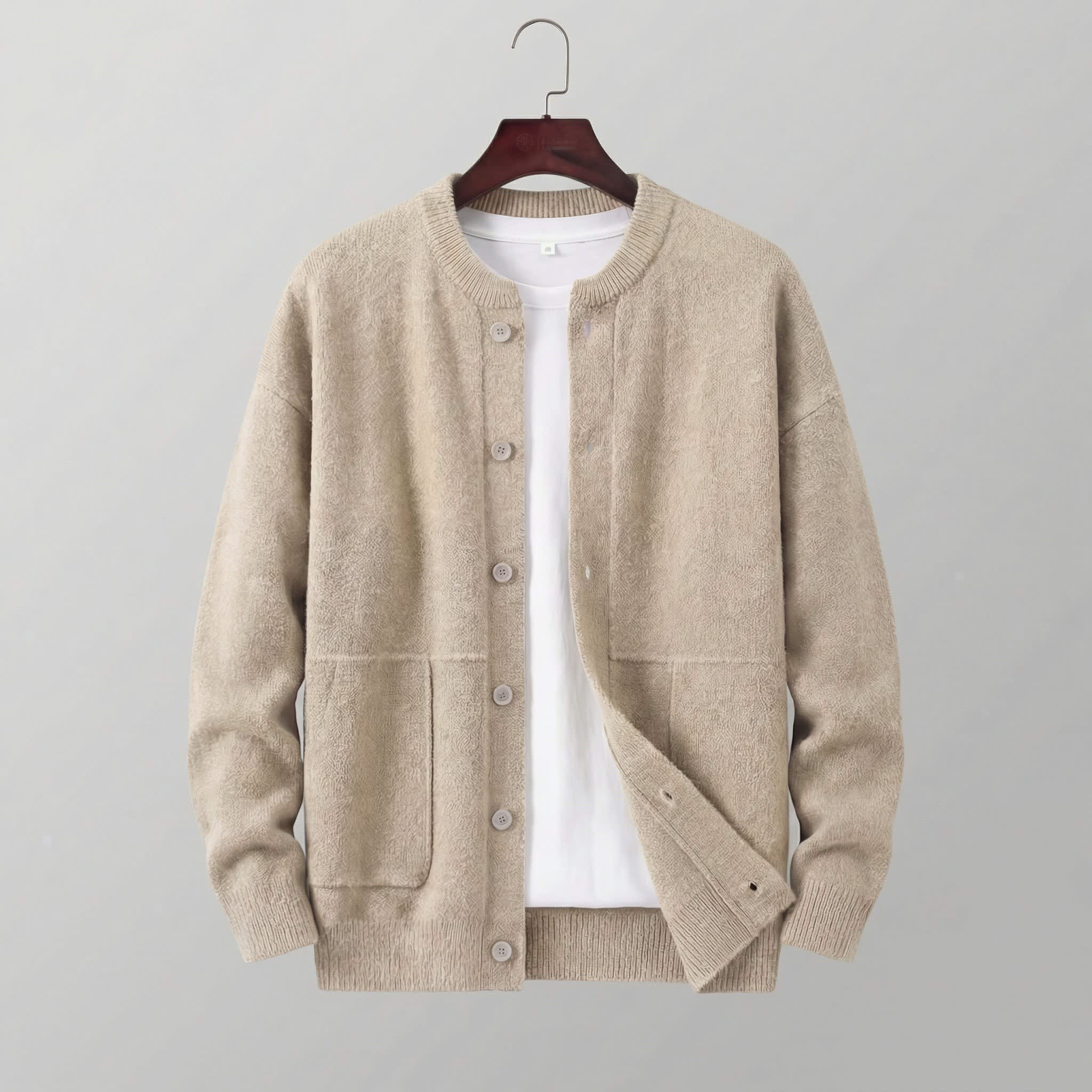 Levi Crew Neck Button Front Cardigan_5