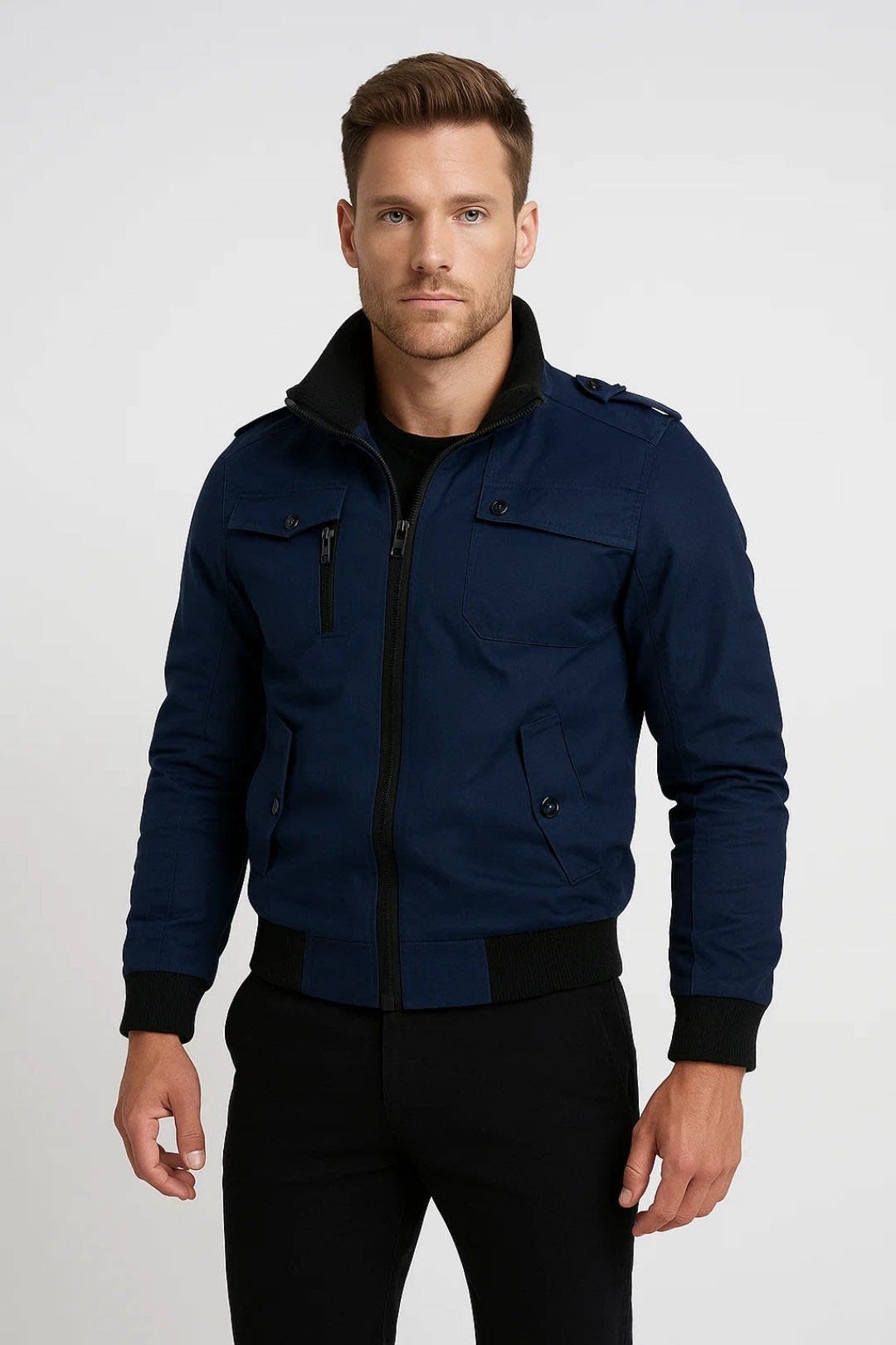 Anton Zip Up Utility Bomber Jacket_3