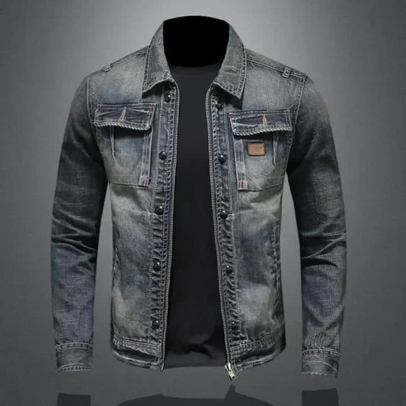 Davis Washed Denim Trucker Jacket_1