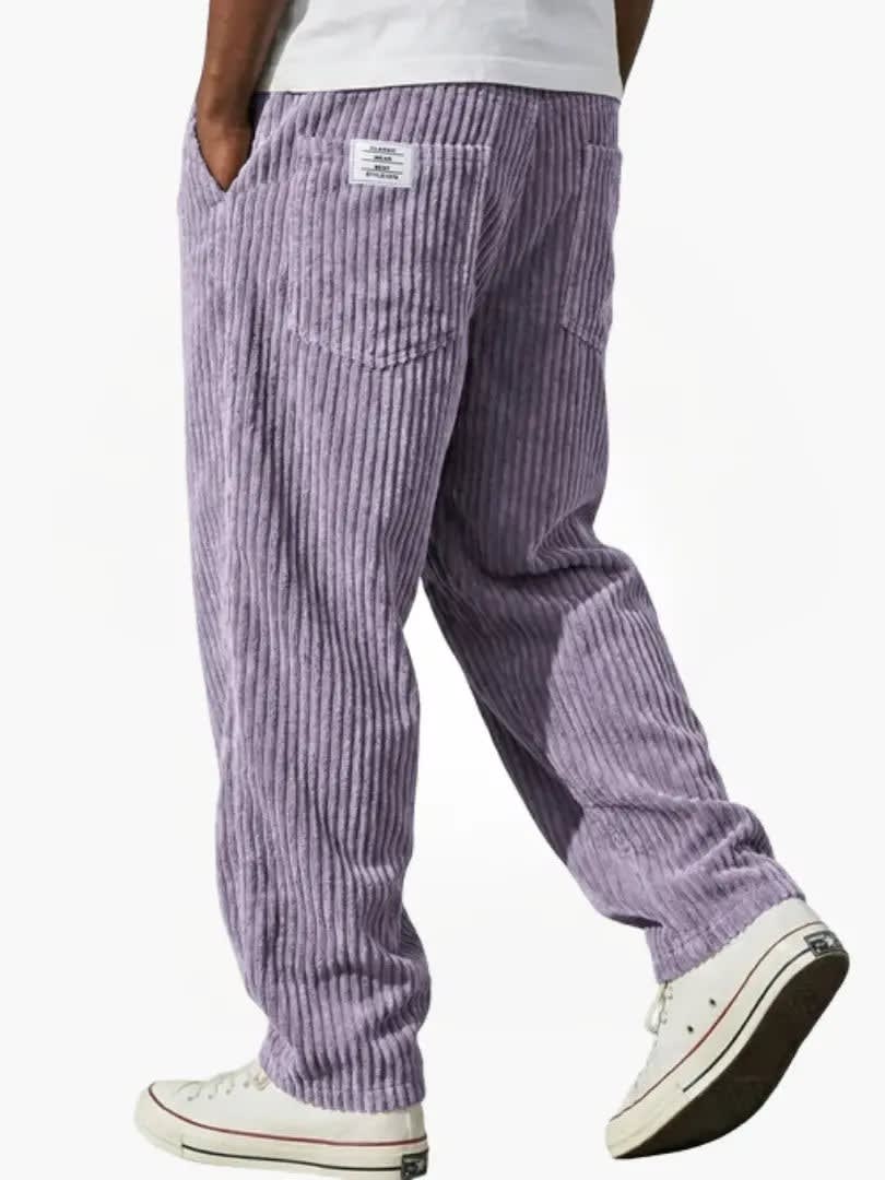 Roberto Corduroy Straight Leg Trousers_11