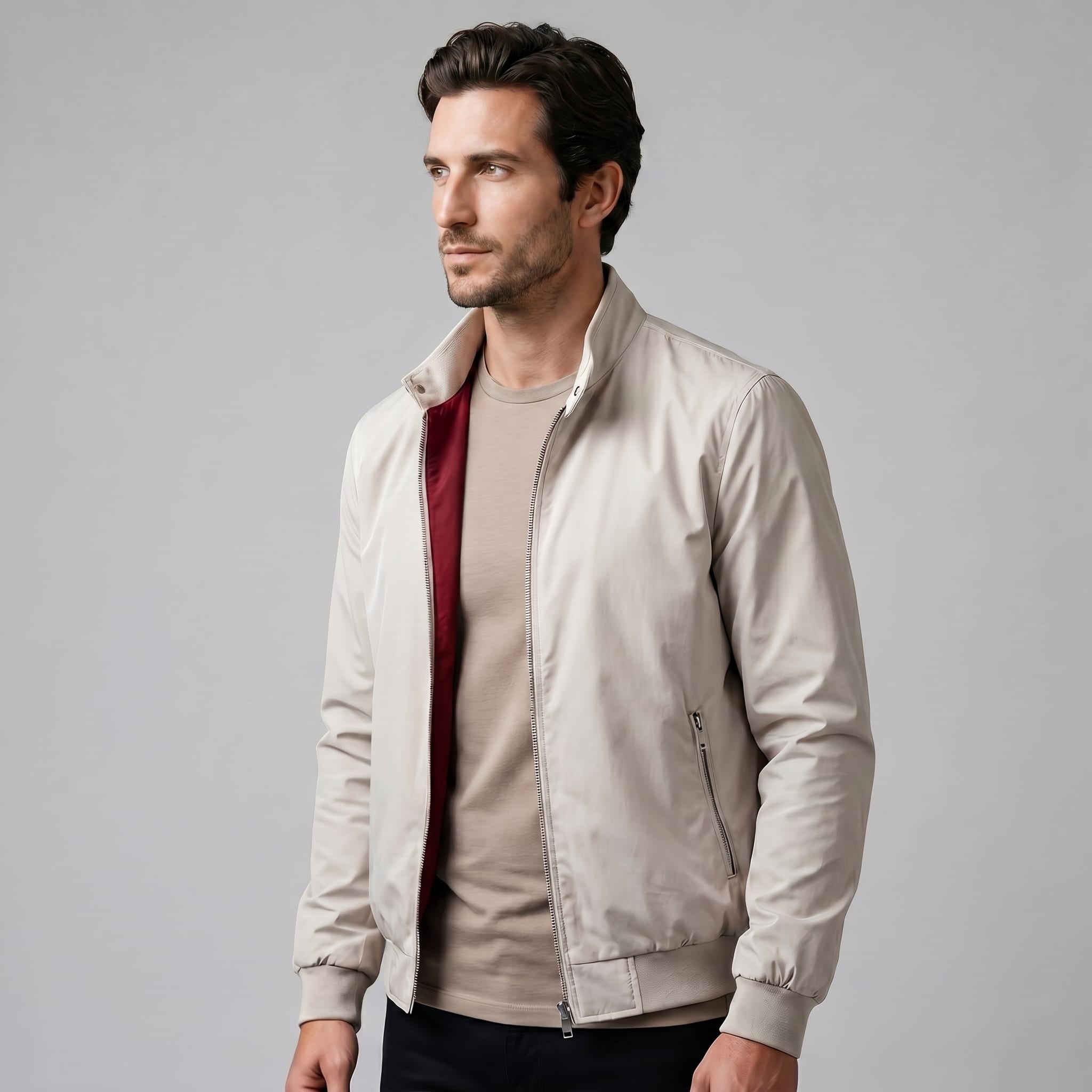 Florian Padded Slim Fit Bomber Jacket_11