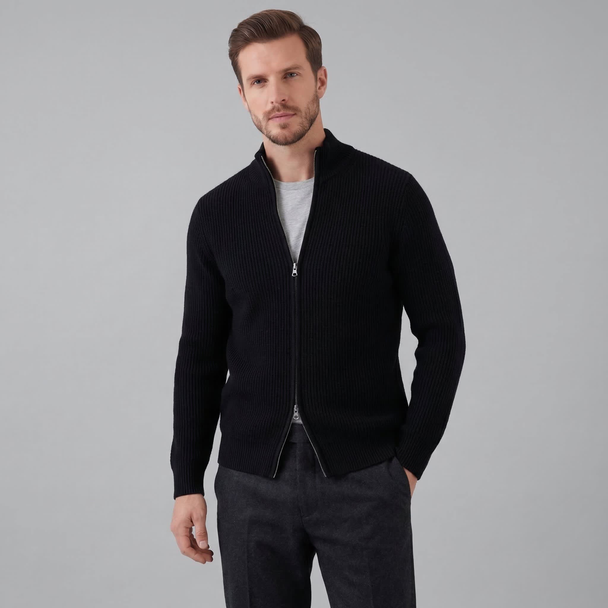 Parker Ribbed Zip Up Cardigan_6