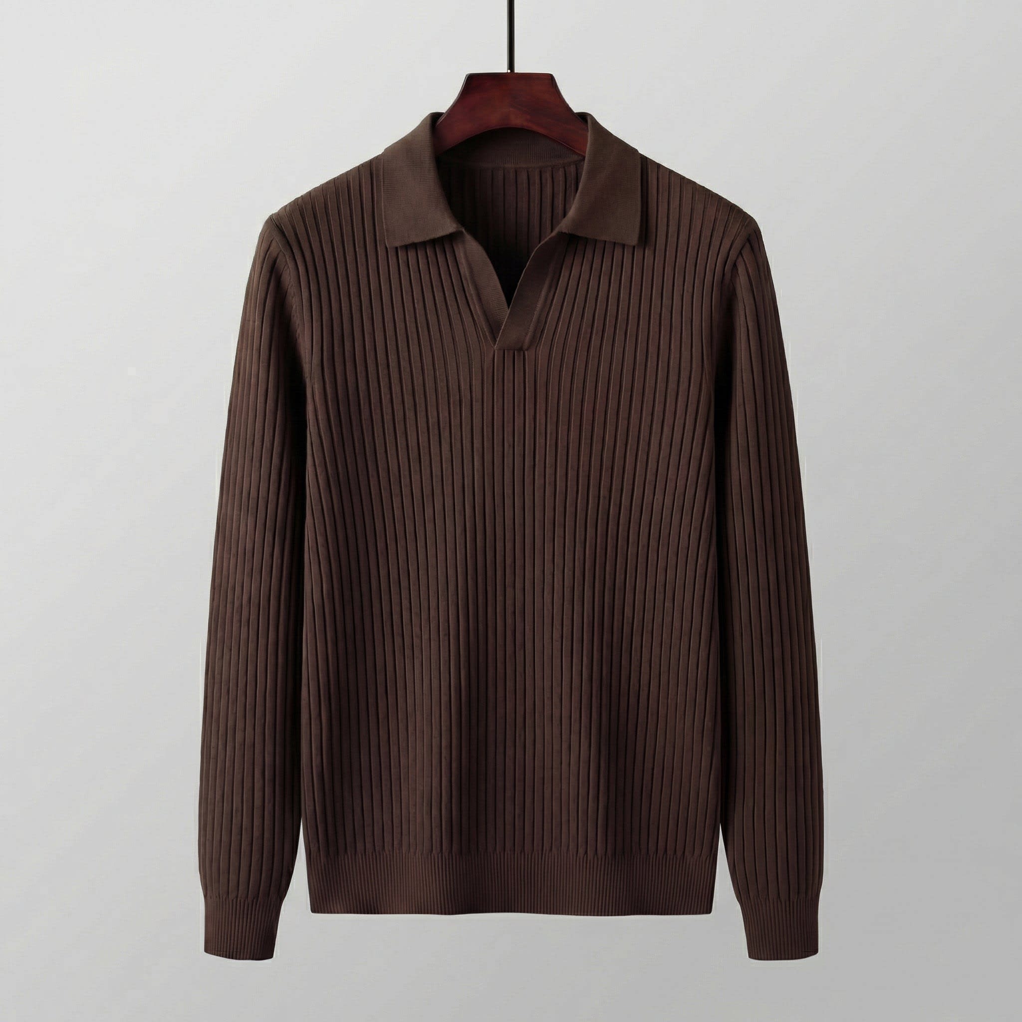Shepherd Ribbed Long Sleeve Polo_9