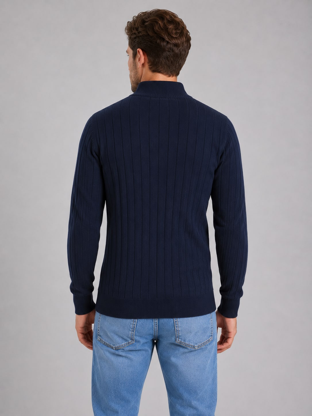 Sebastian Cotton Quarter Zip Sweater_2