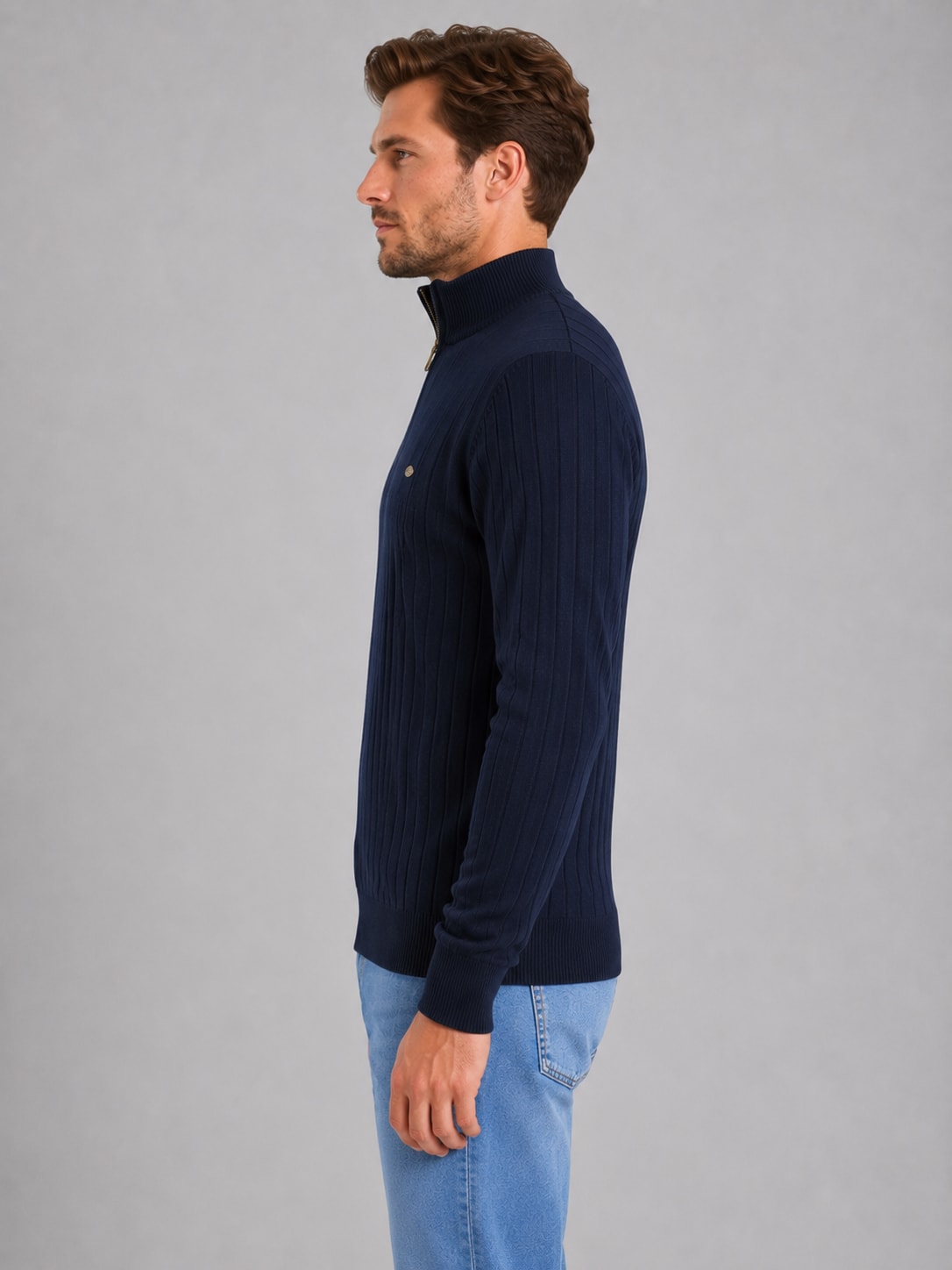 Sebastian Cotton Quarter Zip Sweater_3