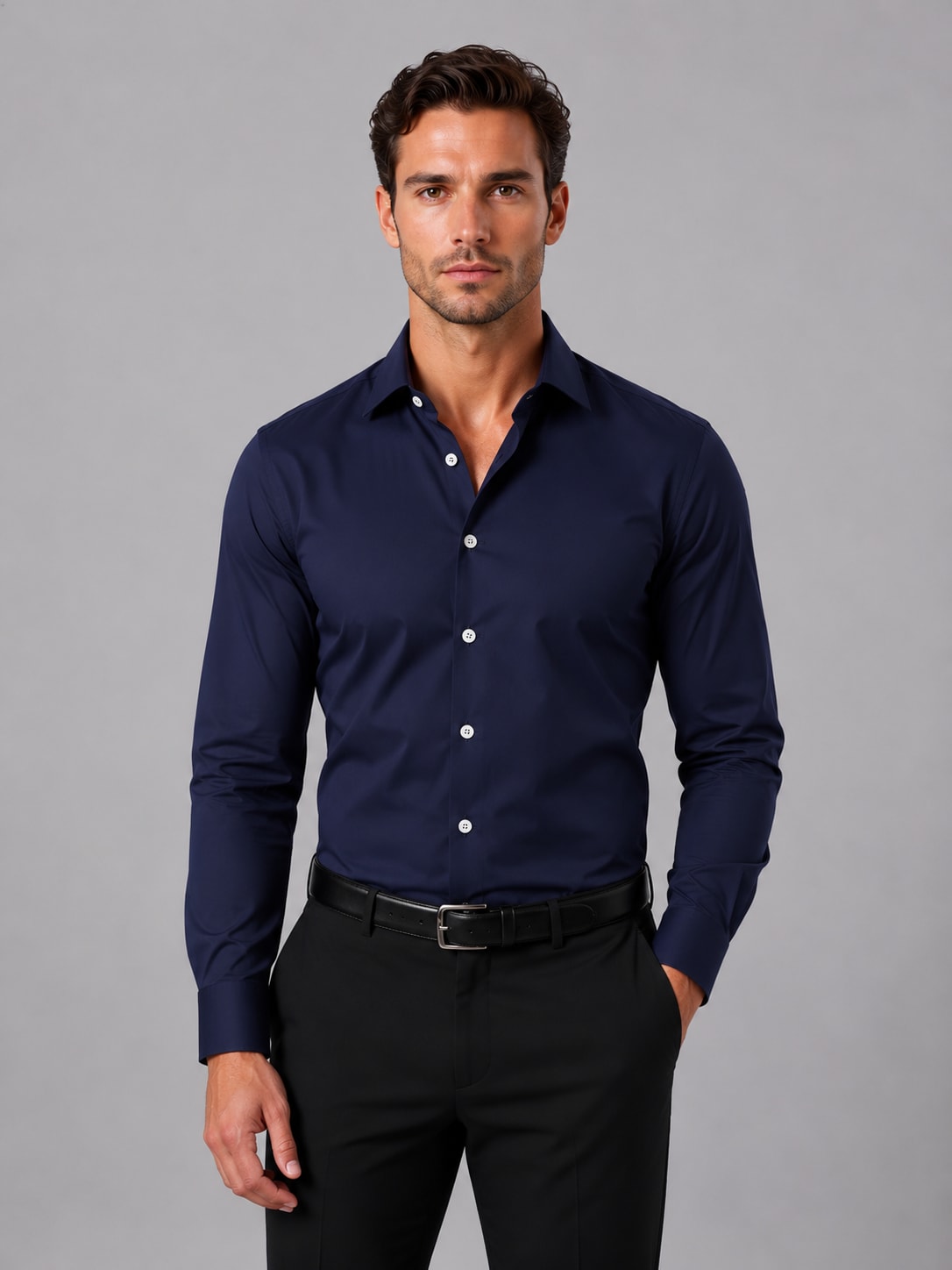 Elliot Slim Fit Long Sleeve Formal Shirt_4