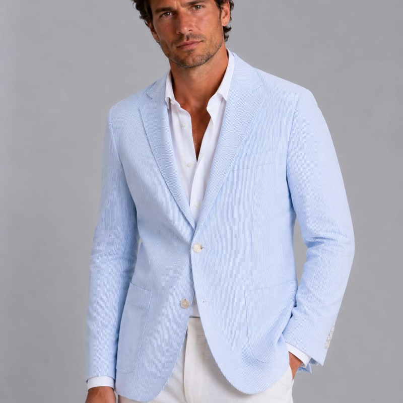 Dominic Striped Seersucker Blazer_1