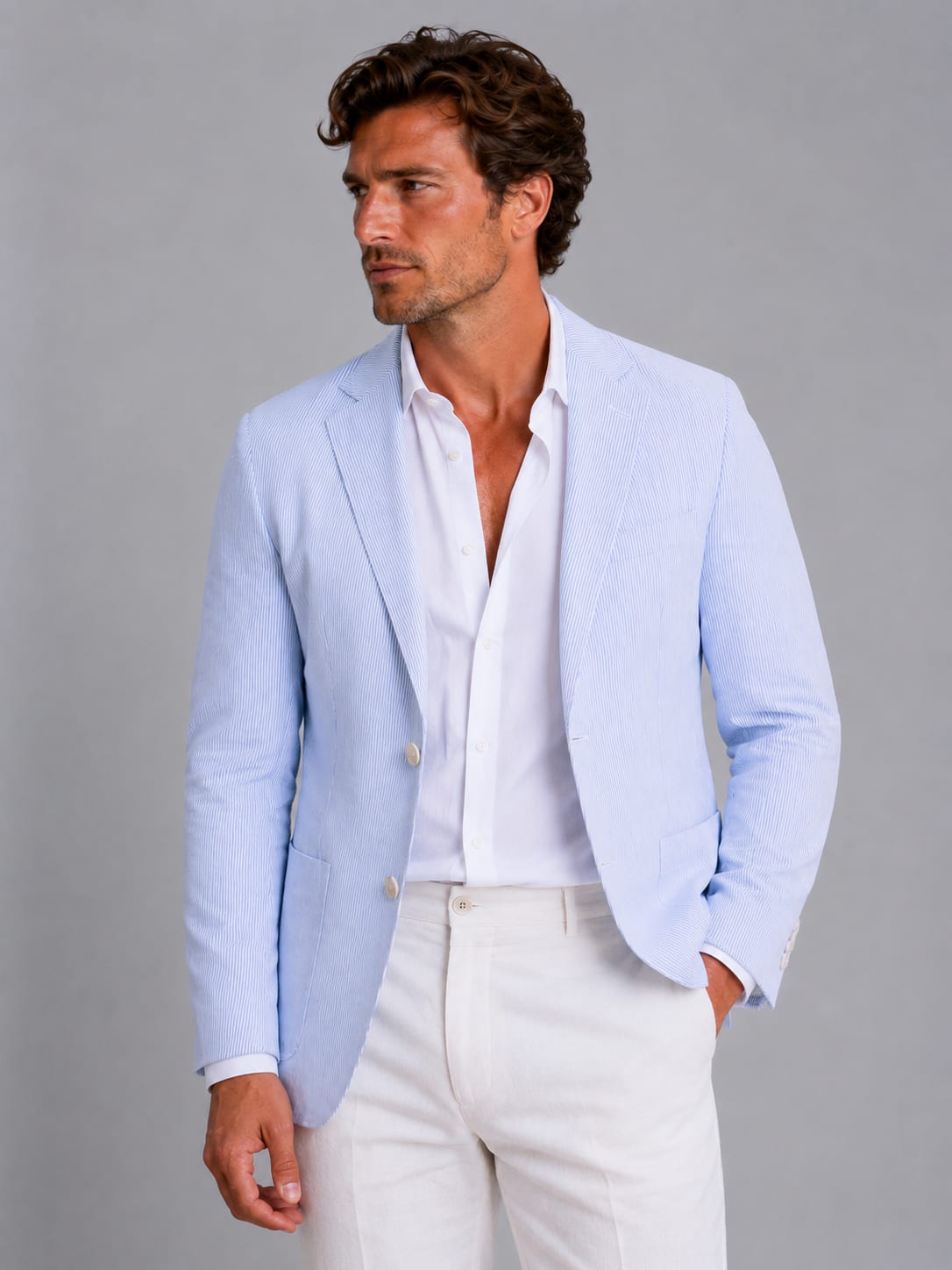 Dominic Striped Seersucker Blazer_2