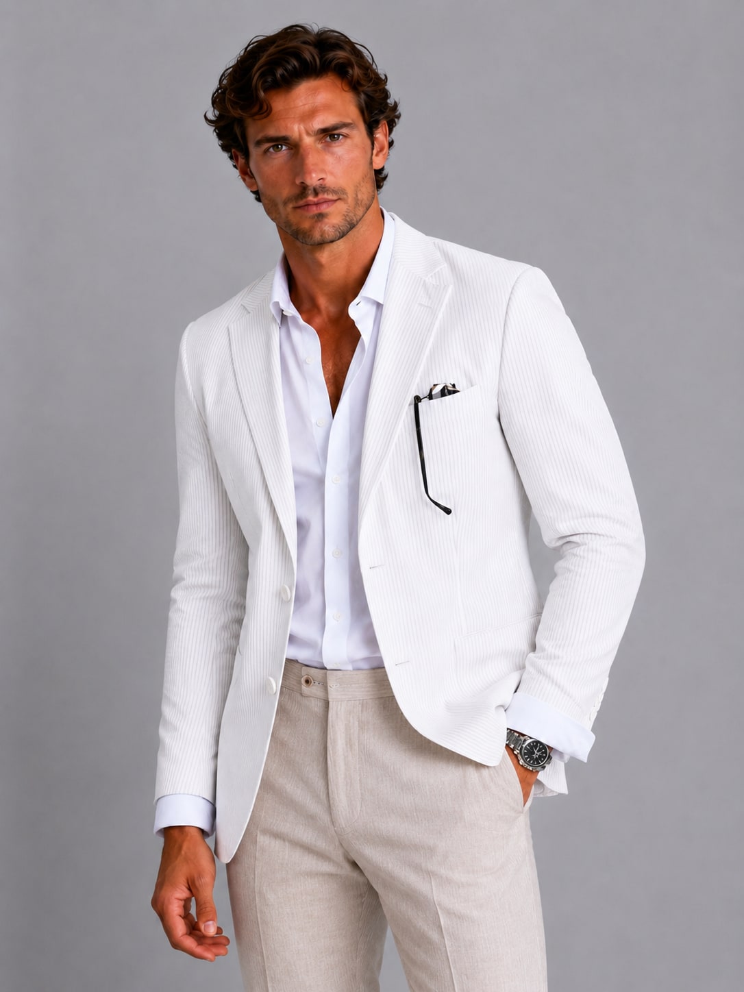 Dominic Striped Seersucker Blazer_7