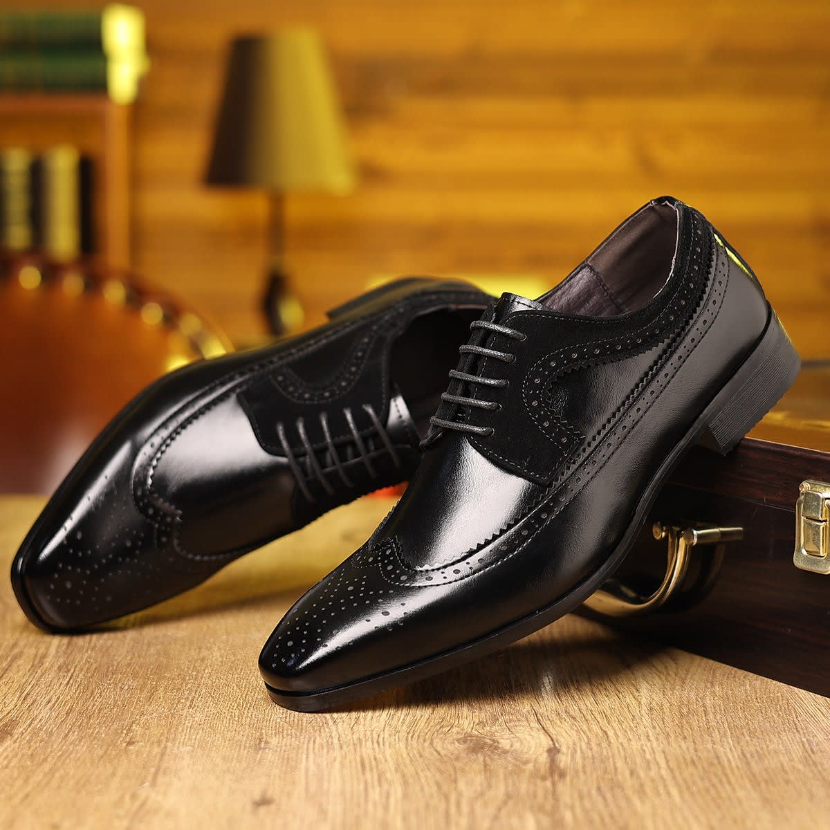 Leo Leather Wingtip Dress Shoes_3